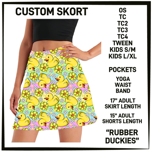 S0RK - Rubber Duckies Skort with Pockets - Preorder Closing 5/7 ETA: Early July