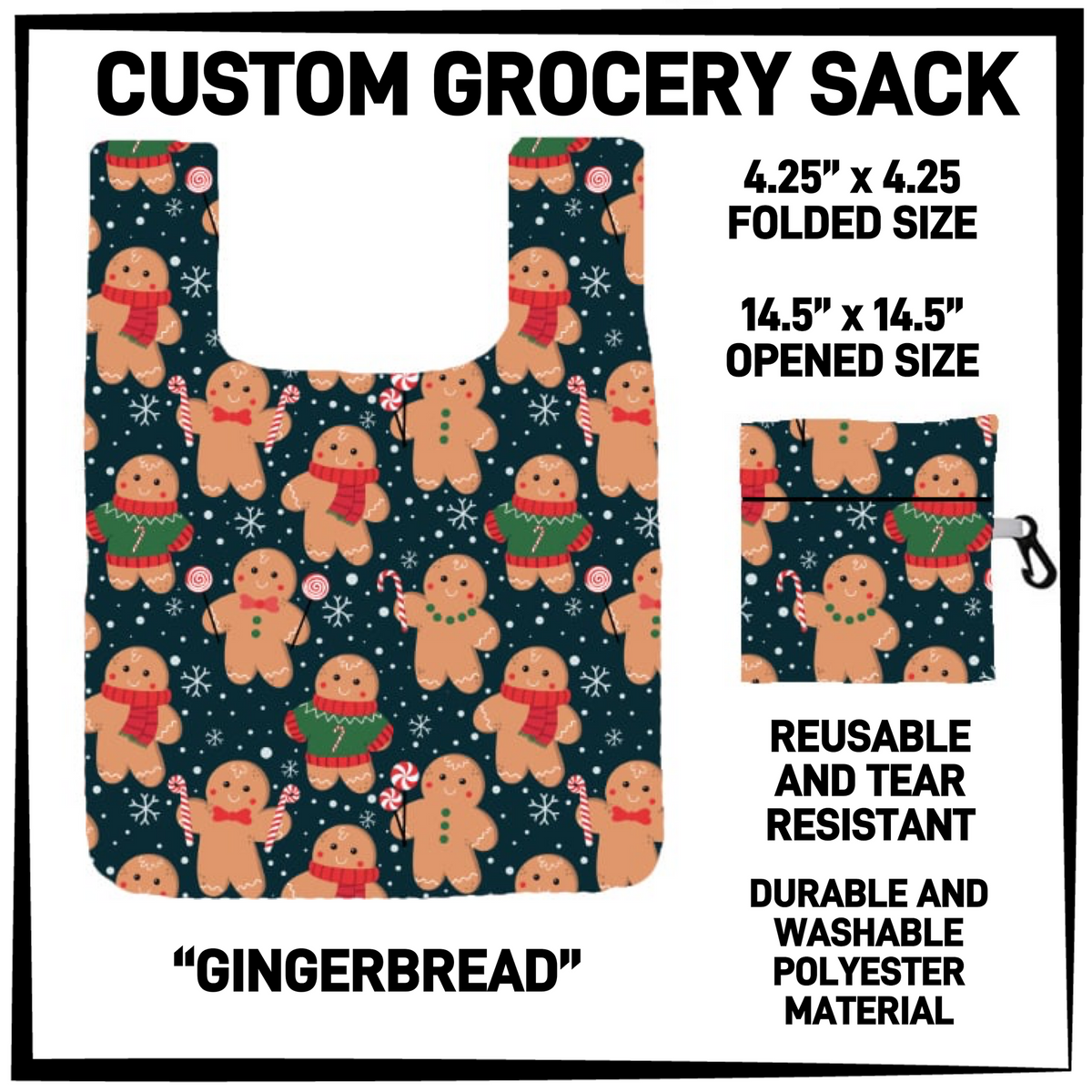 GRC4 - Gingerbread Grocery Sack - Preorder Closing 9/10 ETA: Early Dec