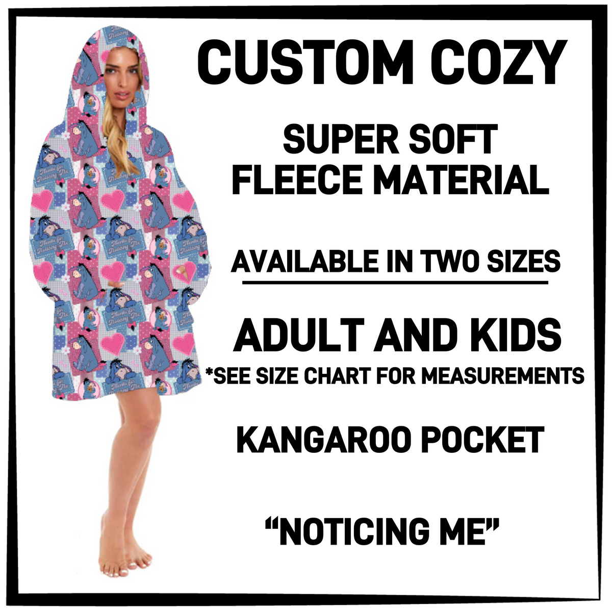 CZ2Y - Noticing Me Hooded Cozy - Preorder Closing 9/15 ETA: Mid-Dec