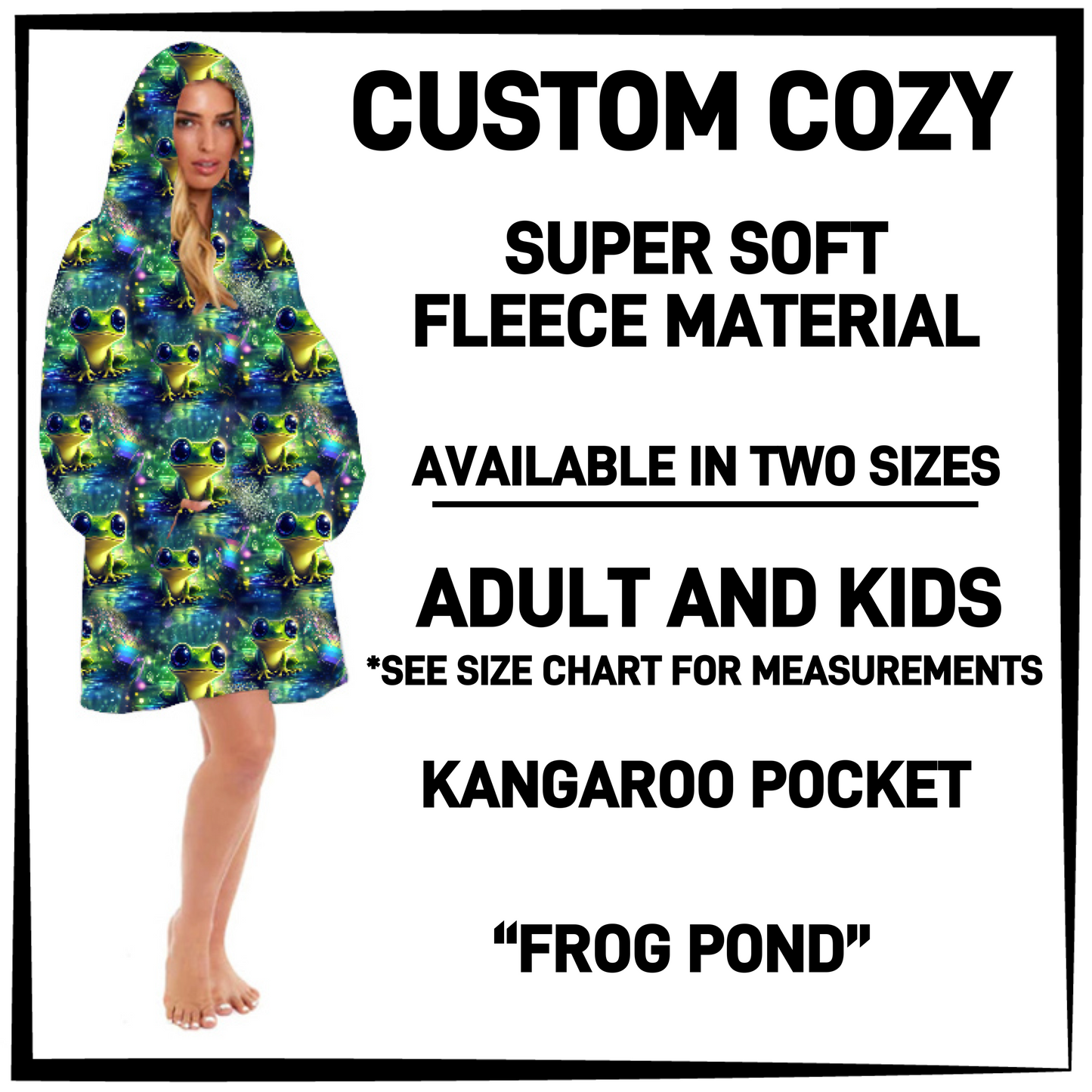 CZ2Y - Frog Pond Hooded Cozy - Preorder Closing 9/15 ETA: Mid-Dec