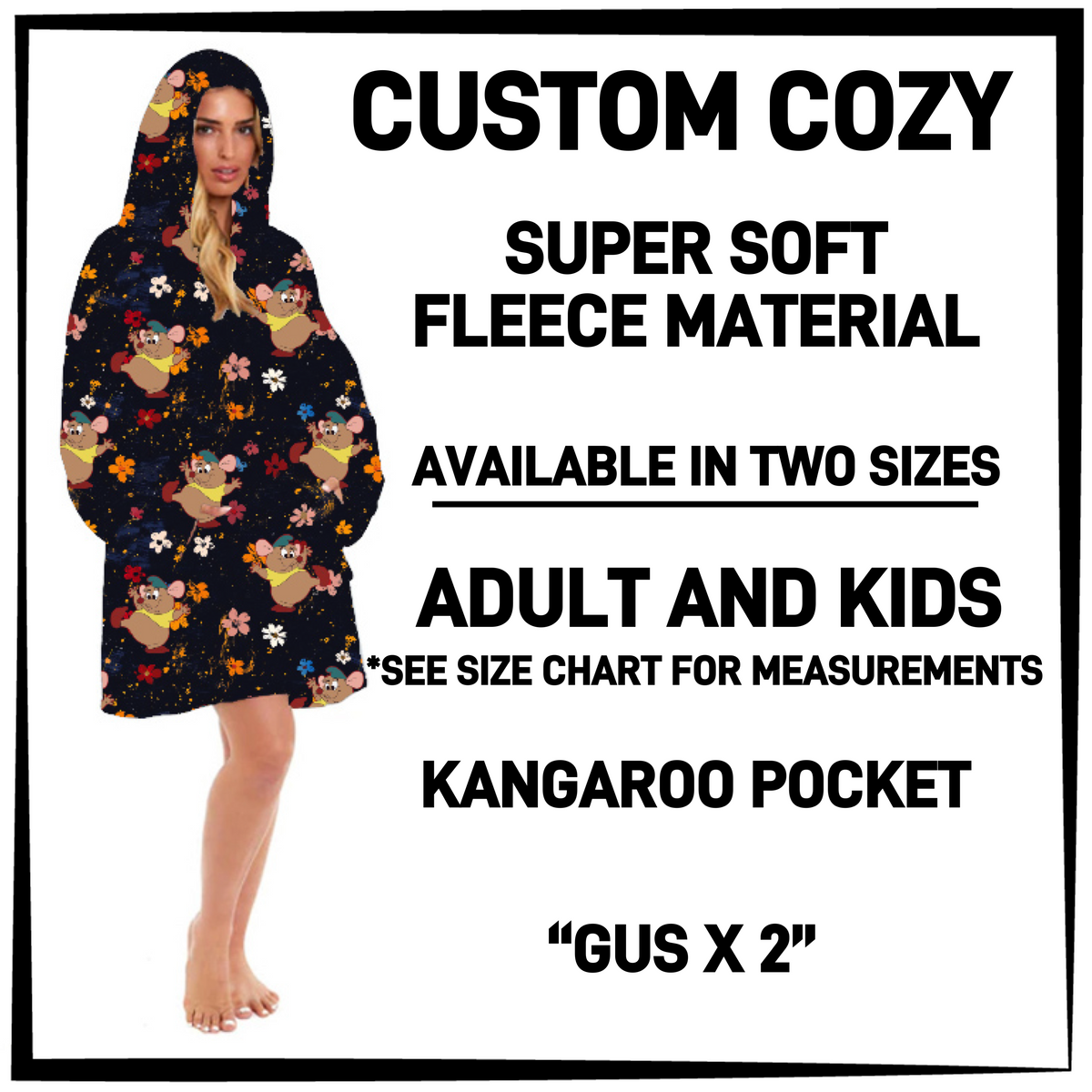 CZ2Y - Gus X 2 Hooded Cozy - Preorder Closing 9/15 ETA: Mid-Dec