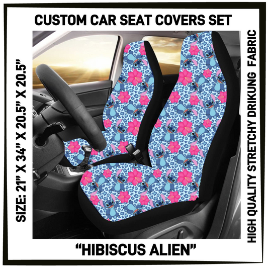 4CAR - Hibiscus Alien Car Seat Covers Set of 2 - Preorder Closing 5/12 ETA: Mid-July