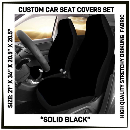 4CAR - Solid Black Car Seat Covers Set of 2 - Preorder Closing 5/12 ETA: Mid-July