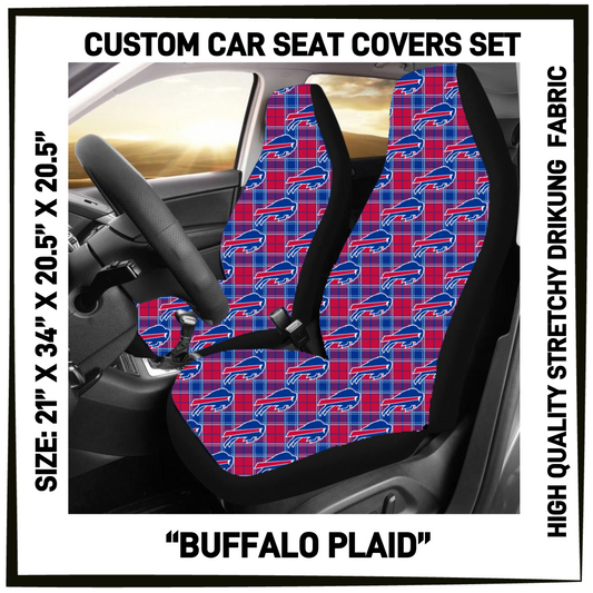 4CAR - Buffalo Plaid Car Seat Covers Set of 2 - Preorder Closing 5/12 ETA: Mid-July