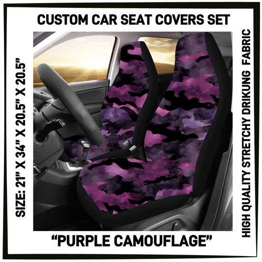 4CAR - Purple Camouflage Car Seat Covers Set of 2 - Preorder Closing 5/12 ETA: Mid-July
