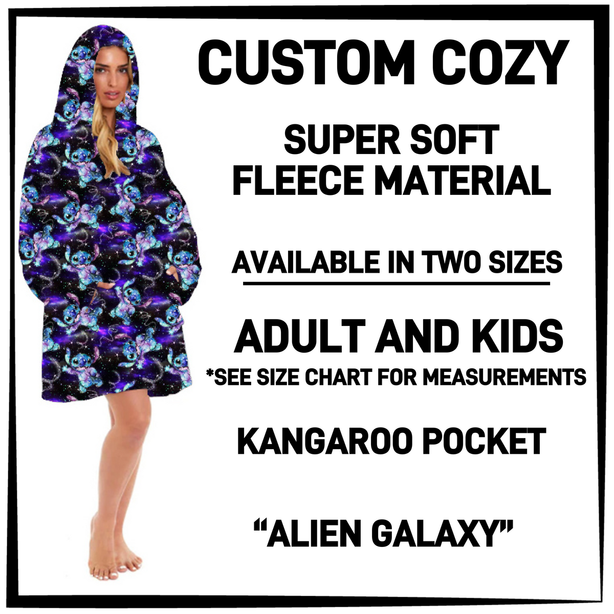 CZ2Y - Alien Galaxy Hooded Cozy - Preorder Closing 9/15 ETA: Mid-Dec