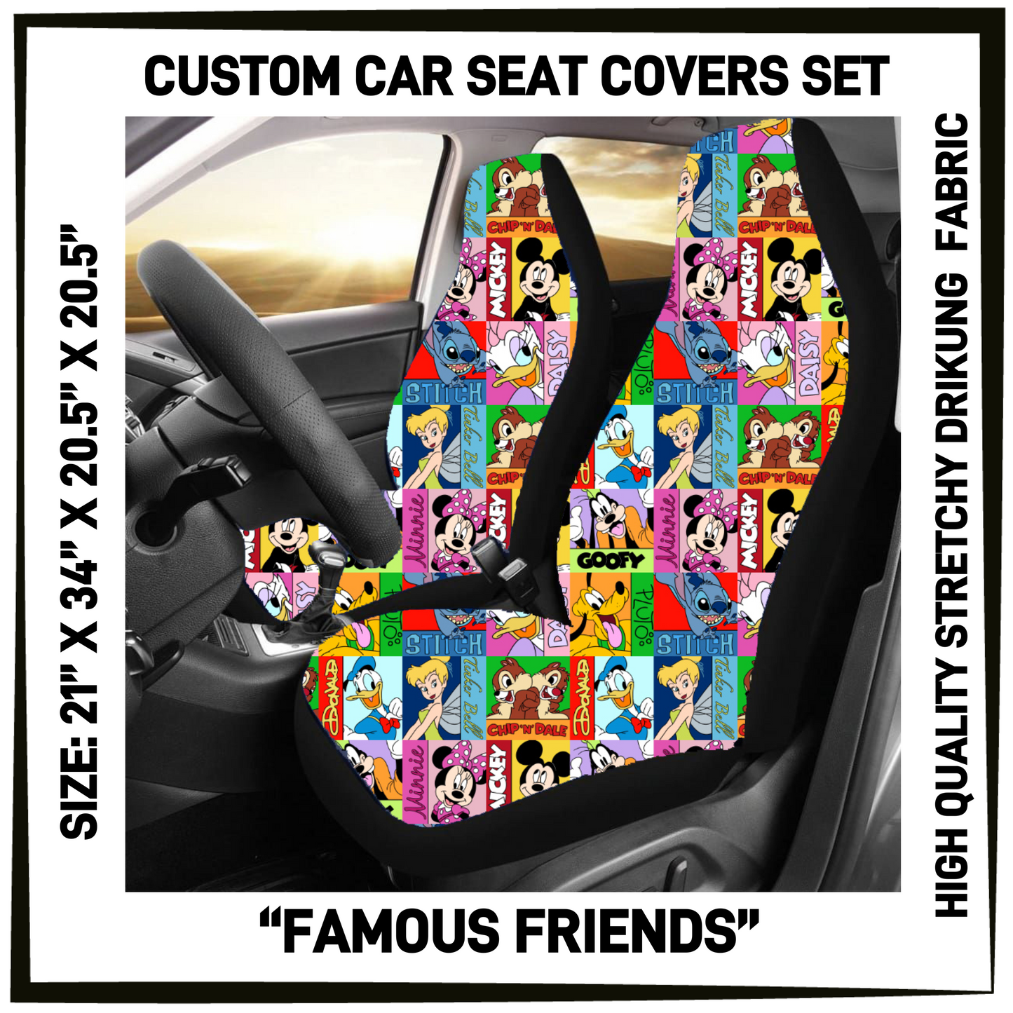 4CAR - Famous Friends Car Seat Covers Set of 2 - Preorder Closing 5/12 ETA: Mid-July
