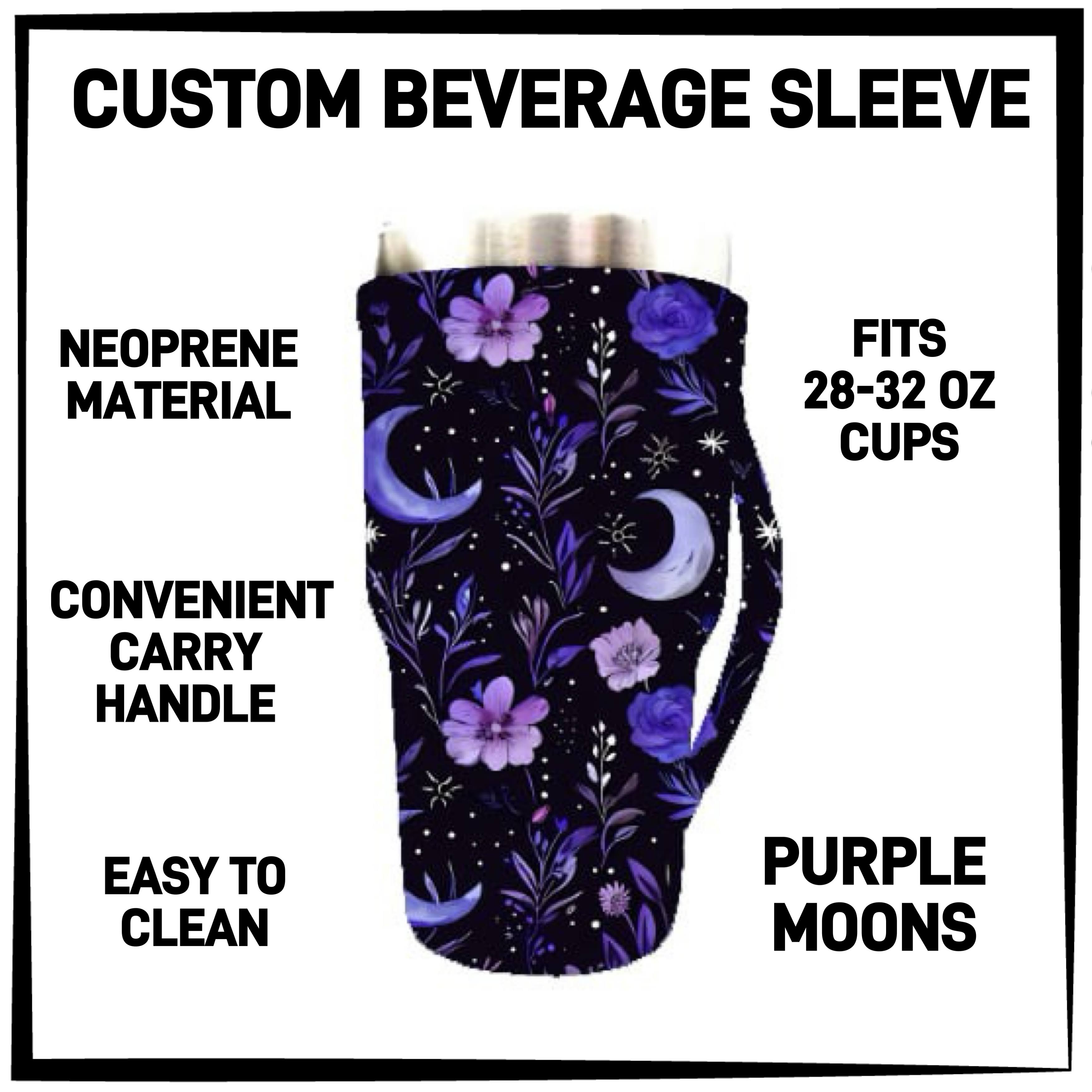 RTS - Purple Moons 28-32oz Beverage Sleeves