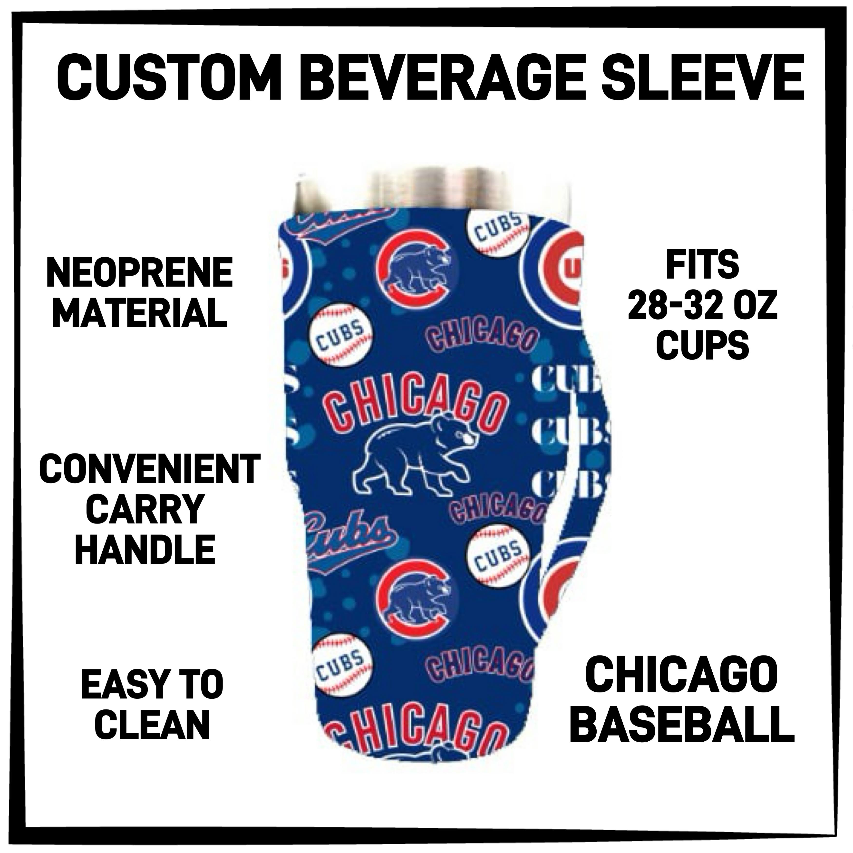 BS1L - Chicago Baseball 28-32oz Beverage Sleeves - Preorder ETA: Late Jan