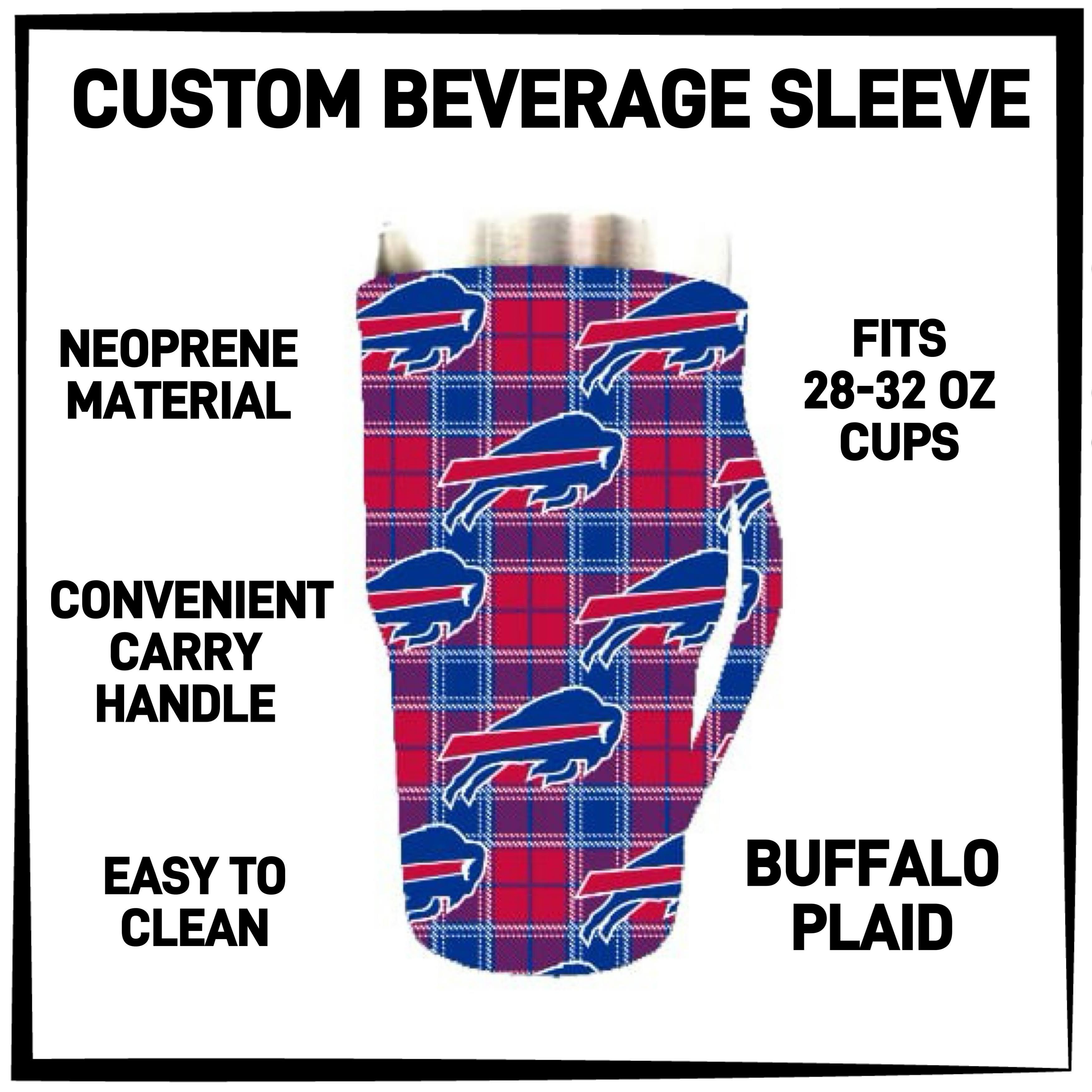 BS1L - Buffalo Plaid 28-32oz Beverage Sleeves - Preorder ETA: Late Jan