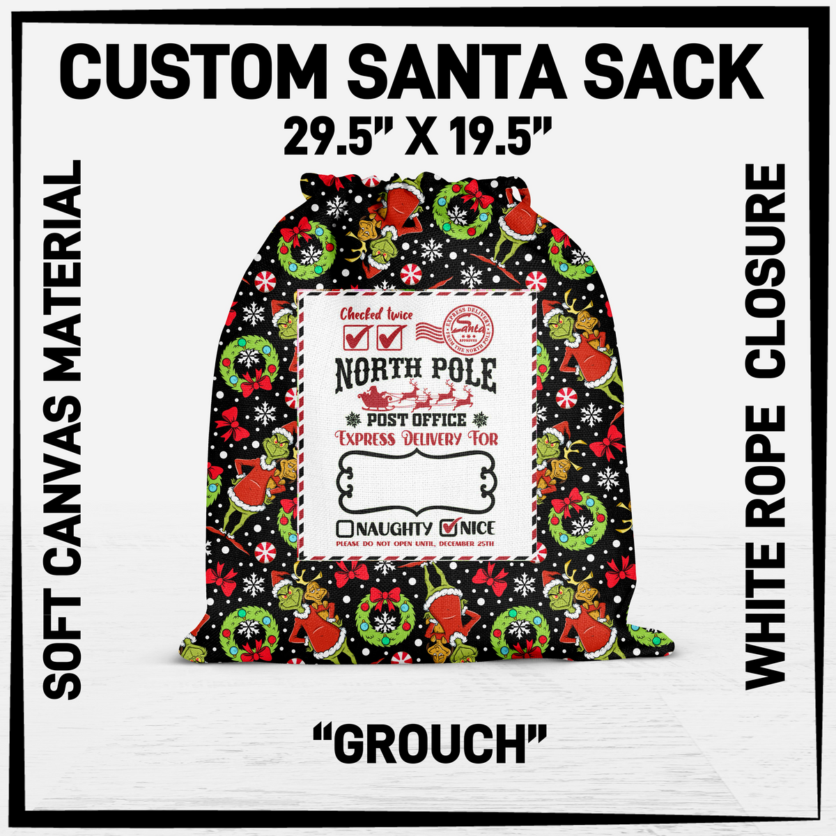 SNCS - Grouch Santa Sack - Preorder Closing 9/17 ETA: Mid-Dec