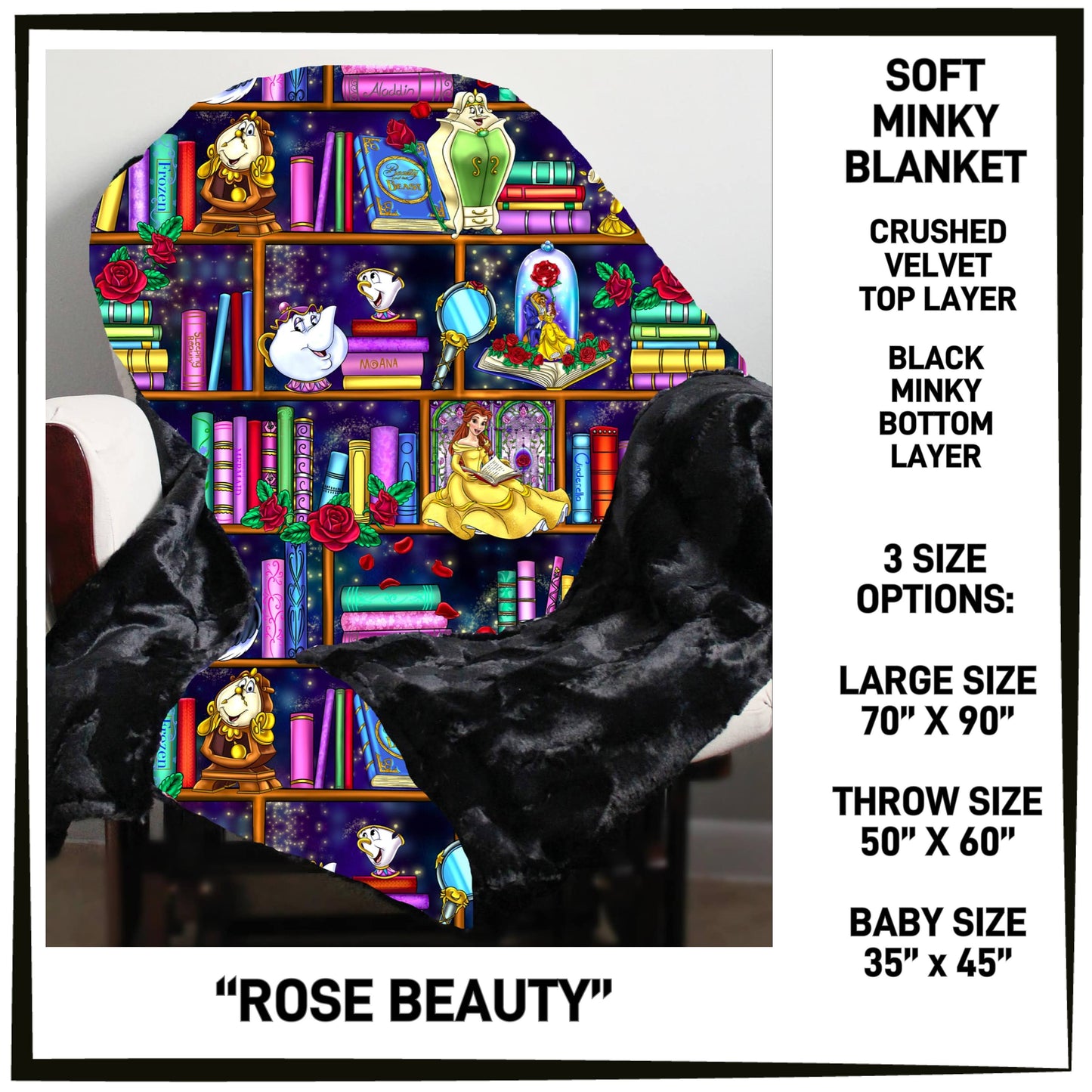 RTS - Rose Beauty Minky Blanket
