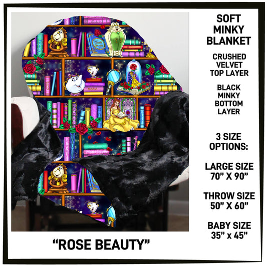 RTS - Rose Beauty Minky Blanket