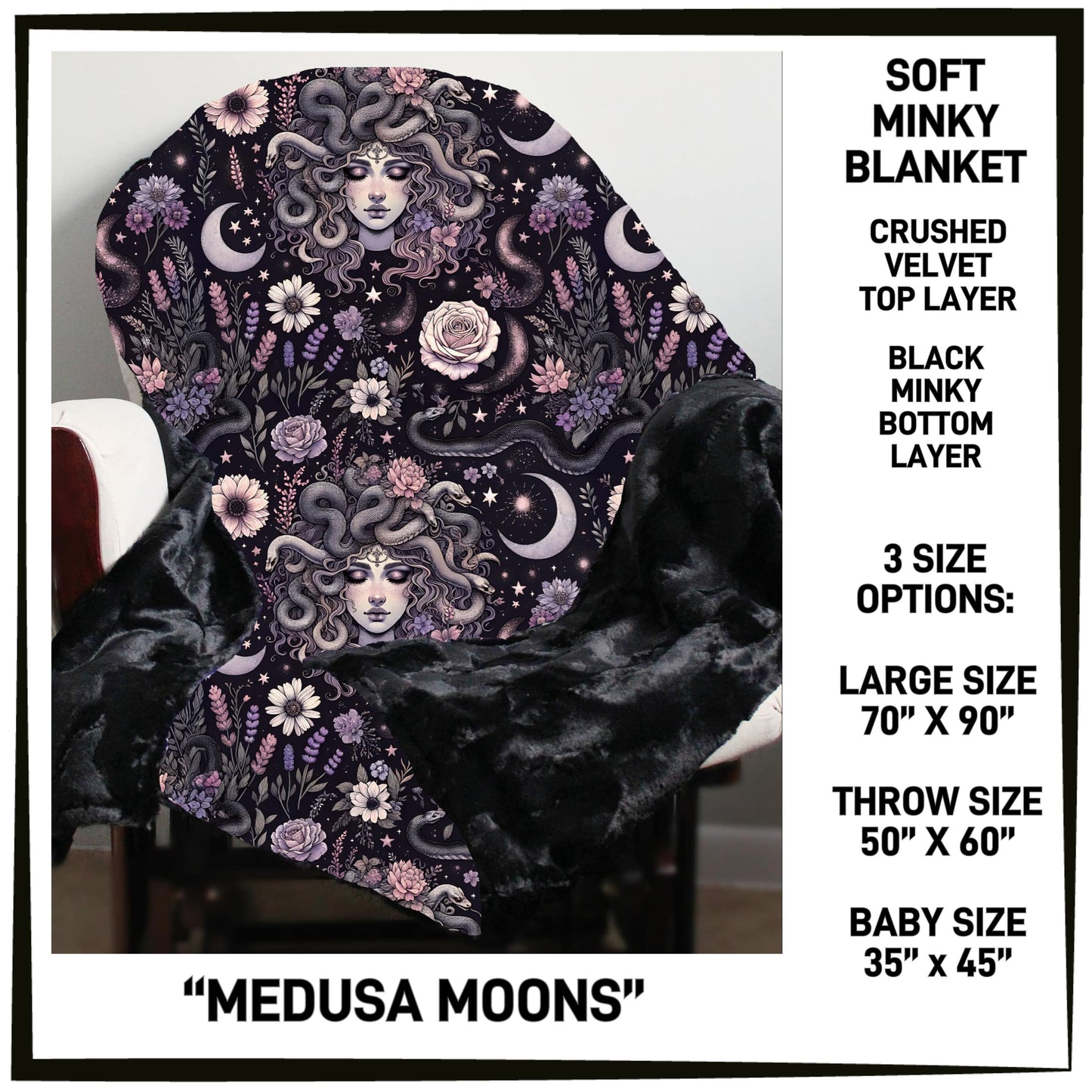 RTS - Medusa Moons Minky Blanket