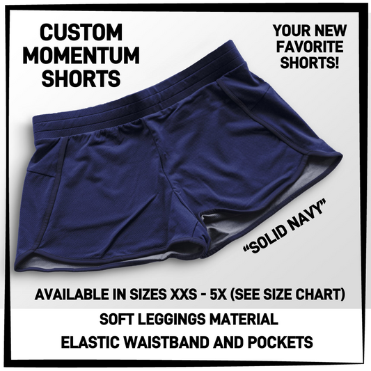 MO1T - Solid Navy Momentum Shorts with Pockets - Preorder Closing 5/19 ETA: Mid-July