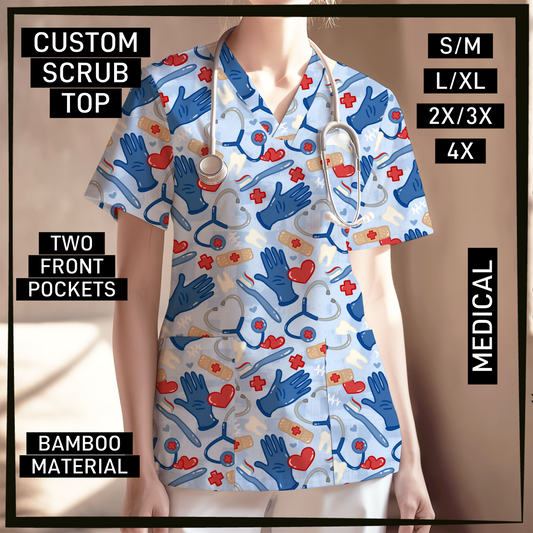 SC0B - Medical V-Neck Scrub Top - Preorder Closing 5/26 ETA: Late July