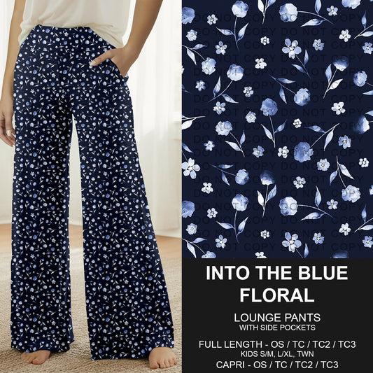 B282 - Preorder Into the Blue Floral Lounge Pants (Closes 3/29. ETA: early June)