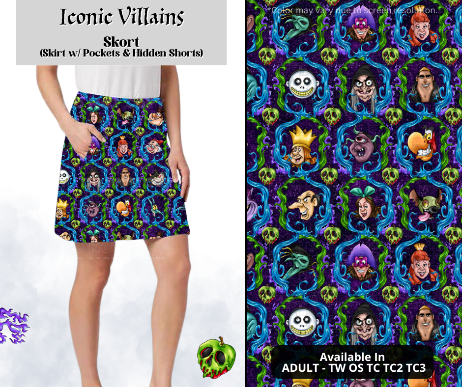 Preorder! Closes 3/28. ETA June. Iconic Villains Skort