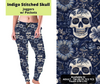 Preorder! Closes 3/24. ETA June. Indigo Stitched Skull Joggers