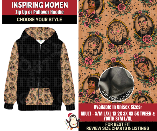 Preorder! Closes 9/4. ETA Dec. Inspiring Women Zip-Up or Pullover Hoodie