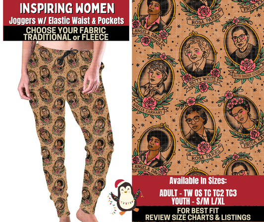 Preorder! Closes 9/4. ETA Dec. Inspiring Women Joggers Choose Fleece or Traditional