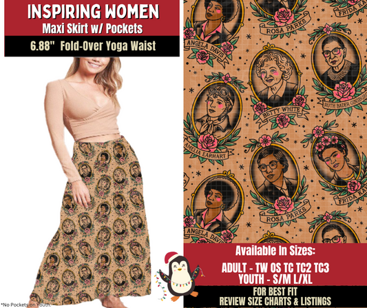 Preorder! Closes 9/4. ETA Dec. Inspiring Women Maxi Skirt