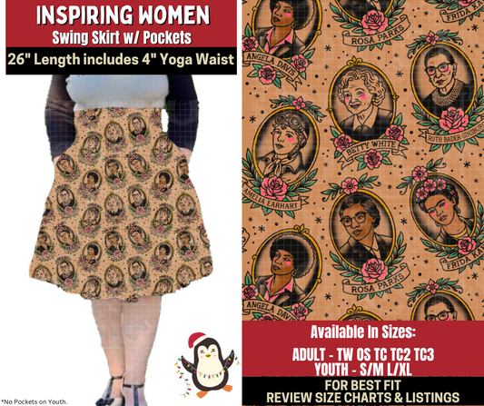 Preorder! Closes 9/4. ETA Dec. Inspiring Women Swing Skirt