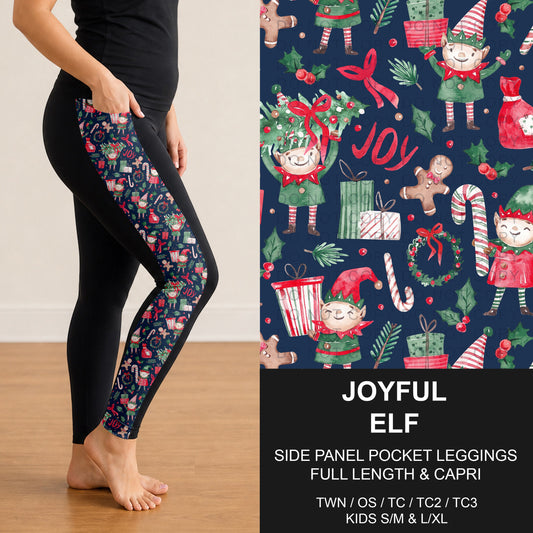 B303 - Preorder Joyful Elf Side Panel Pocket Leggings (Closes 7/26. ETA: early Oct.)