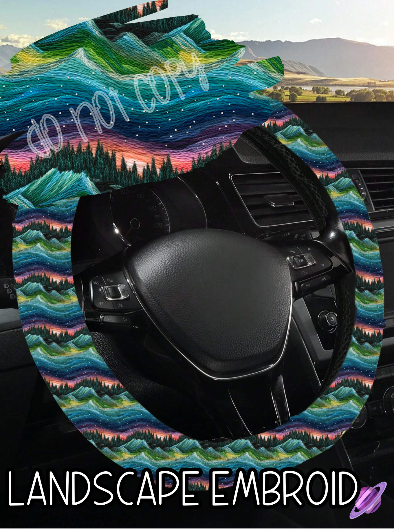 Landscape Embroid - Steering Wheel Cover Roud 7 - Preorder Closes 3/1