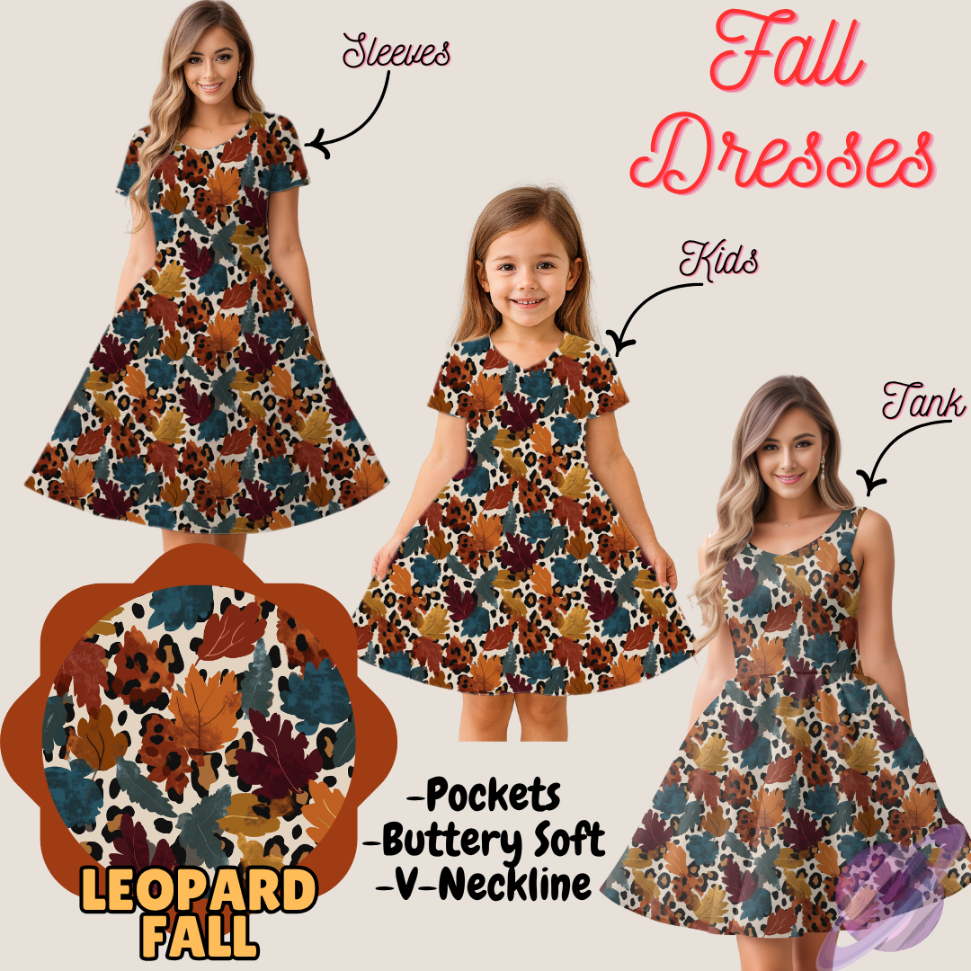 LEOPARD FALL- FALL DRESS PREORDER- CLOSING 9/12