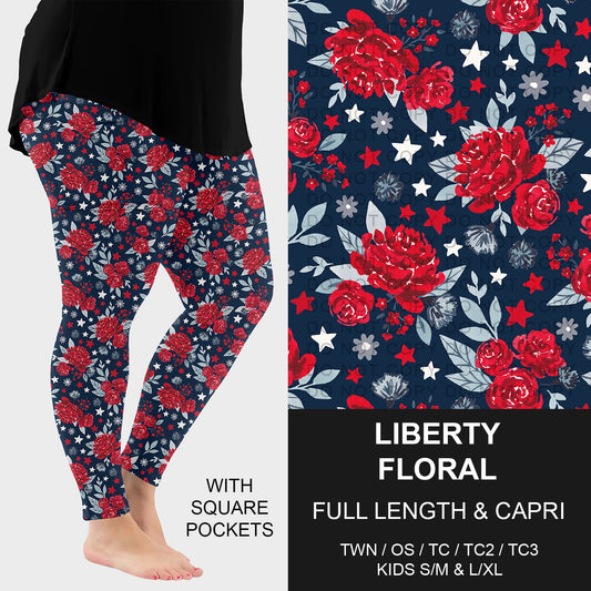 B284 - Preorder Liberty Floral Leggings w/ Pockets (Closes 4/12. ETA: early June)