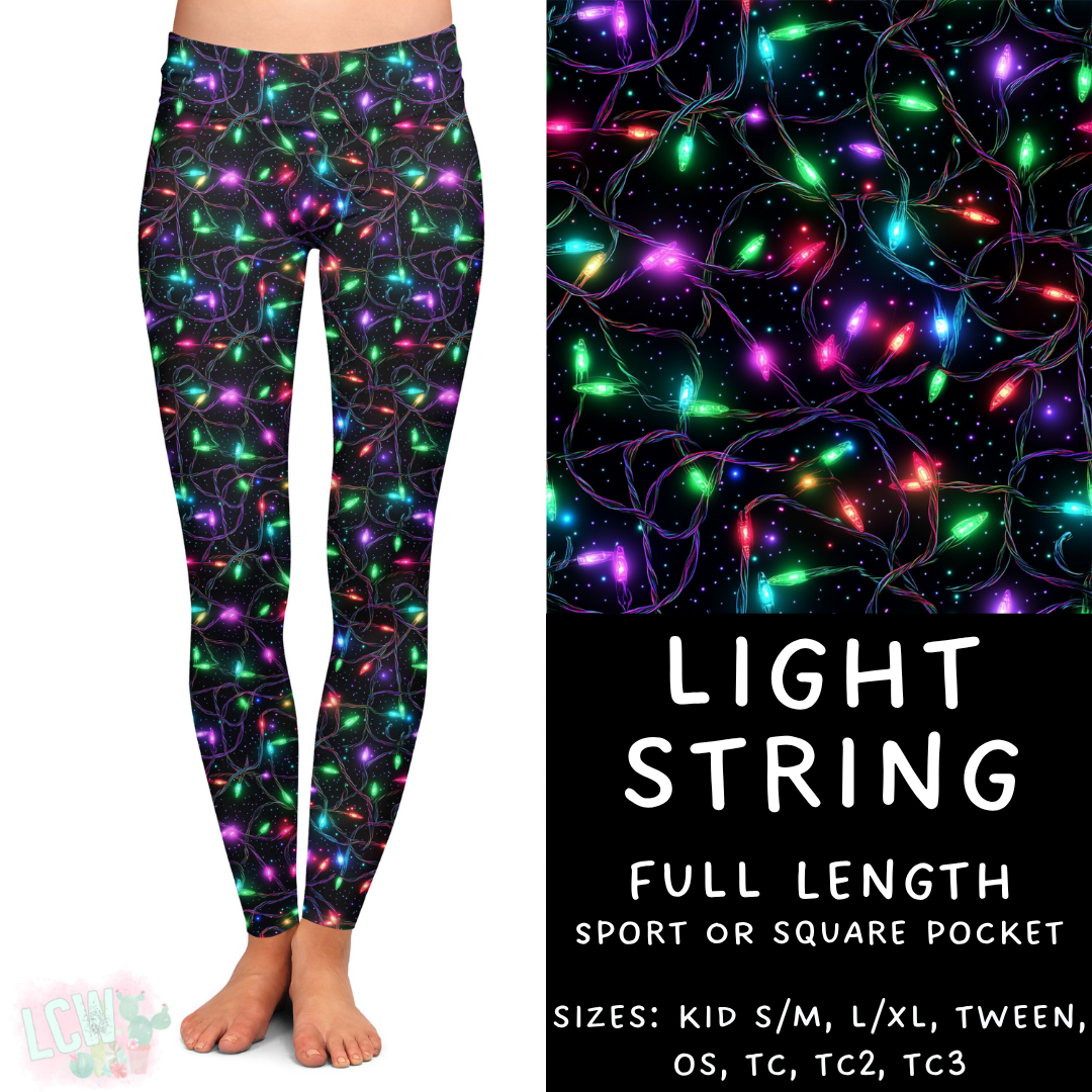 Ready To Ship - Light String Full Length Leggings - TC2 Sport Pocket