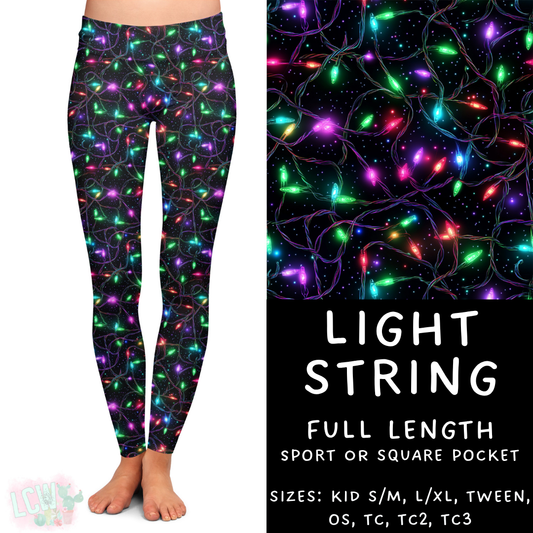 Ready To Ship - Light String Full Length Leggings - TC2 Sport Pocket