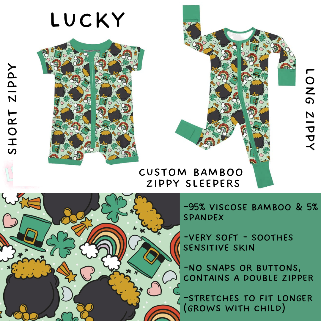Ready to Ship - Lucky Long Zippy Sleeper - 2T & 3T