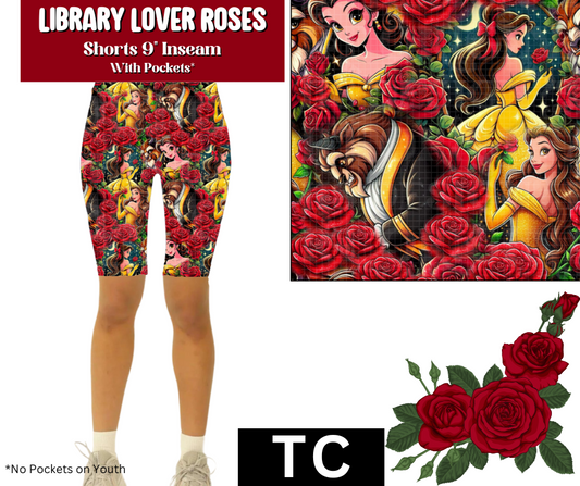 Library Lover Rose Jamaica Shorts w/ Pockets