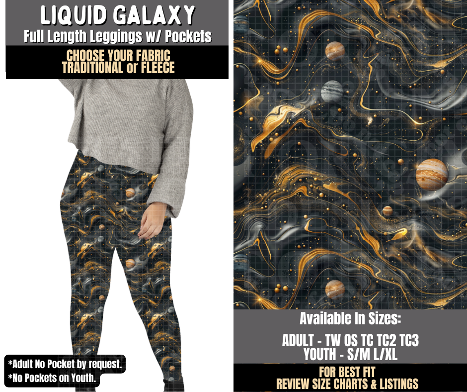 Preorder! Closes 8/3. ETA Nov. Liquid Galaxy Leggings Choose Fleece or Traditional