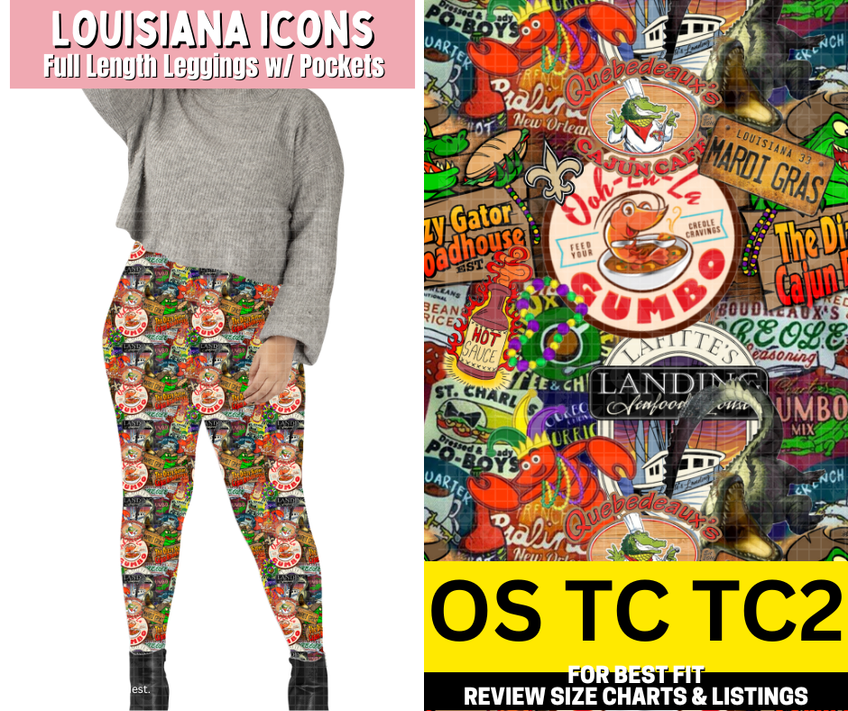 Louisiana Icons Full Length Leggings w/ Pockets