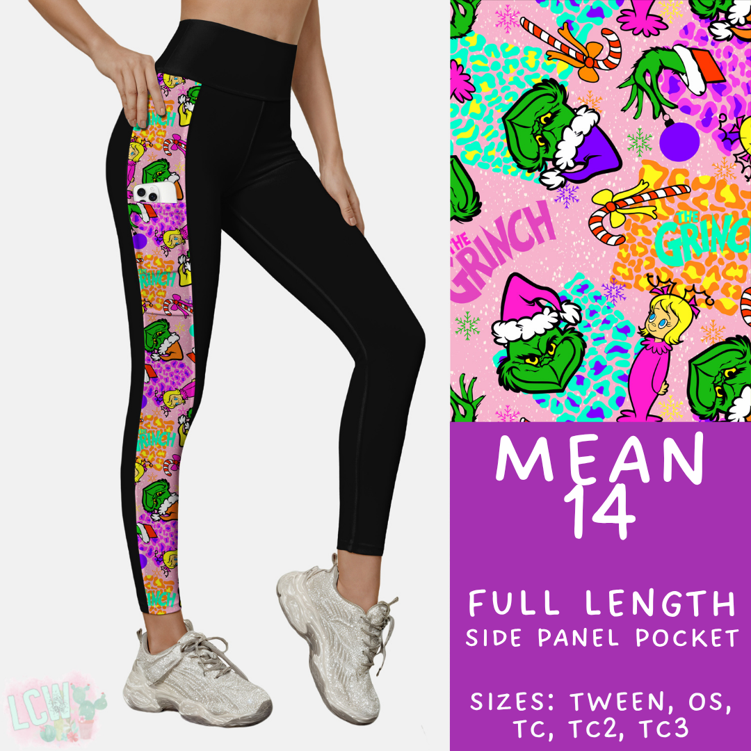 Ready to Ship - Mean 14 Pattern Side Pocket Leggings - OS