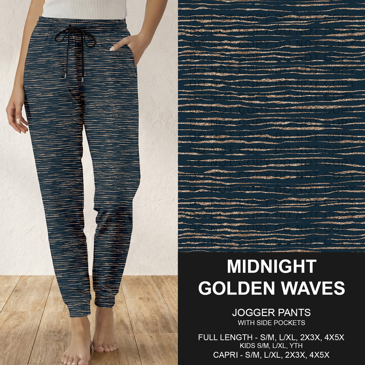 B316 - Preorder Midnight Golden Waves Joggers (Closes 10/11. ETA: mid Dec.)