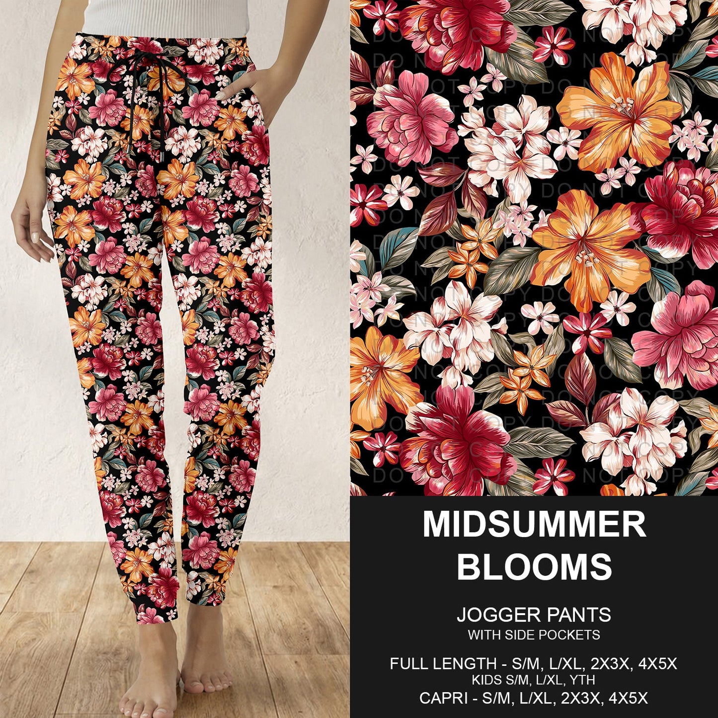 B310 - Preorder Midsummer Blooms Joggers (Closes 8/30. ETA: late Oct.)