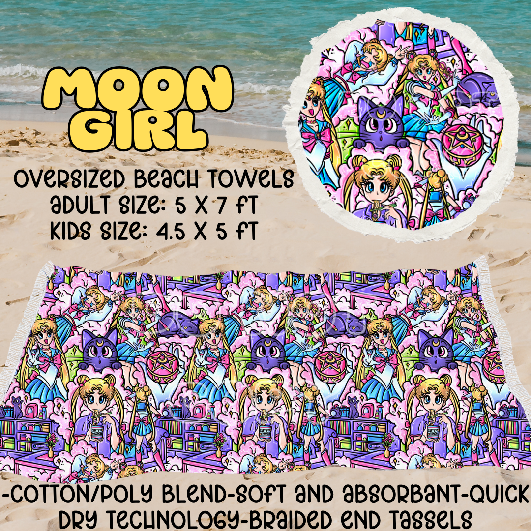 MOON GIRL - OVERSIZED BEACH TOWEL RUN 5 - PREORDER CLOSING 3/23