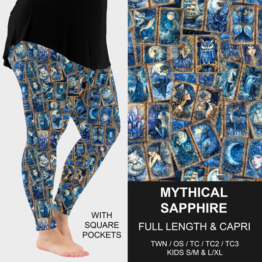 B276 - Preorder Mythical Sapphire Leggings w/ Pockets (Closes 3/01. ETA: early May)