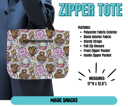 Magic Snacks Zipper Tote
