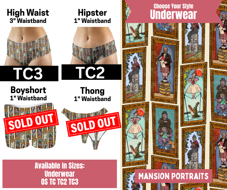 Mansion Portraits Hipster, High Waist Underwear