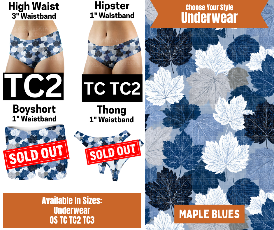 Maple Blues Hipster, High Waist Underwear
