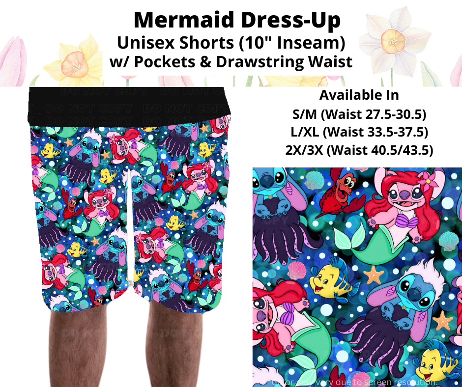 Preorder! Closes 3/17. ETA June. Mermaid Dress-Up Unisex Shorts