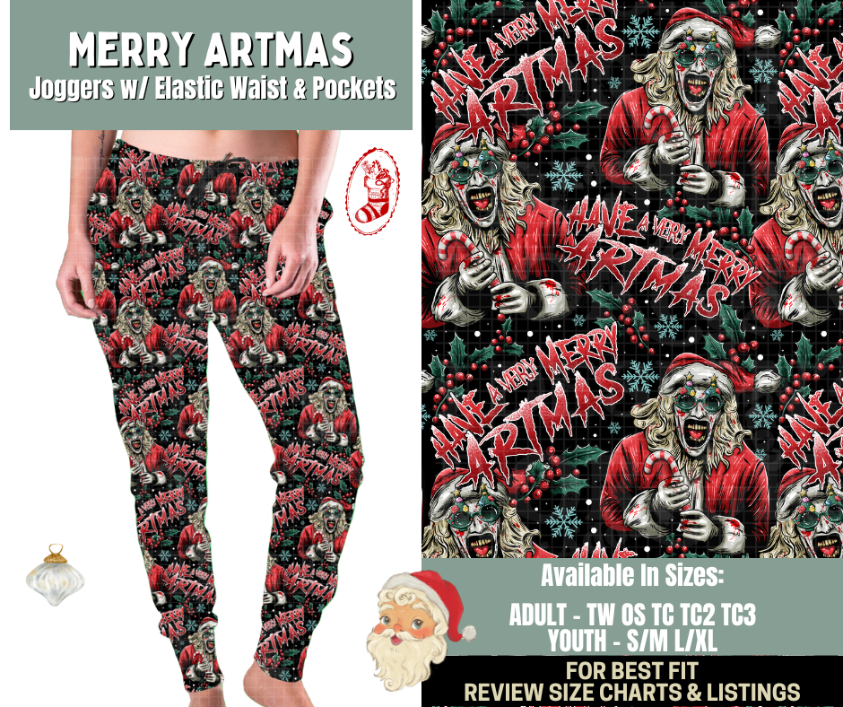 Preorder! Closes 9/15. ETA Dec. Merry Artmas Joggers