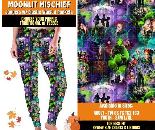 Preorder! Closes 7/16. ETA Oct. Moonlit Mischief Joggers Choose Fleece or Traditional