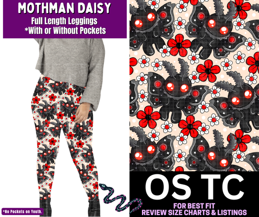 Mothman Daisy Full Length Leggings w/ Pockets