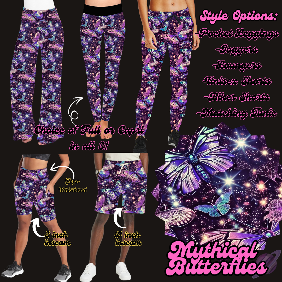 MYTHICAL BUTTERFLIES - LEGGING/JOGGER/LOUNGER/SHORTS - PRETTY RUN PREORDER CLOSING 3/21